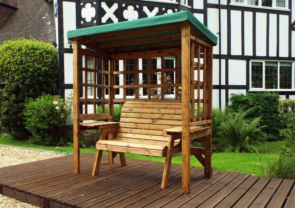 Wentworth Two Seat Arbour Green - Garden Chairs from Charles Taylor Trading
