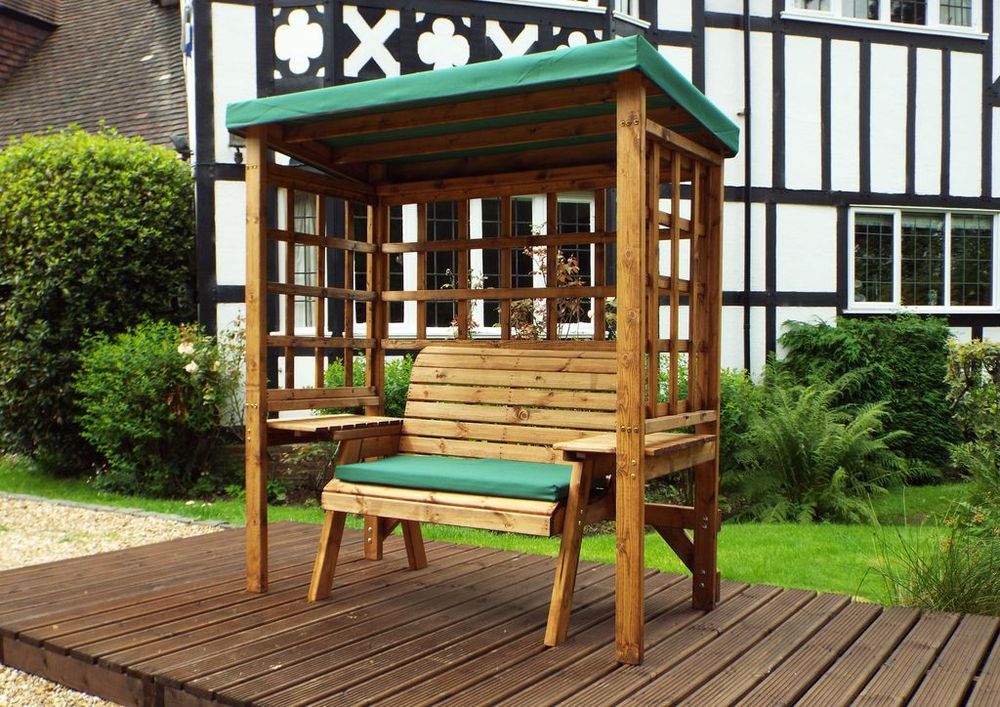 Wentworth Two Seat Arbour Green - Garden Chairs from Charles Taylor Trading