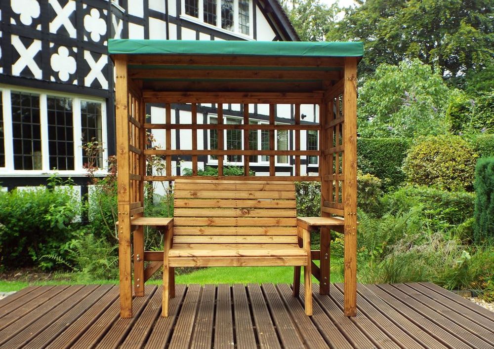 Wentworth Two Seat Arbour Green - Garden Chairs from Charles Taylor Trading