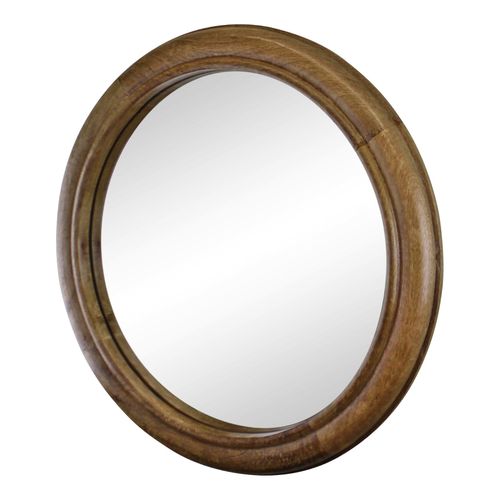 Mango Wood Circular Wall Mirror, 53cm - Mirror from Country Cottage
