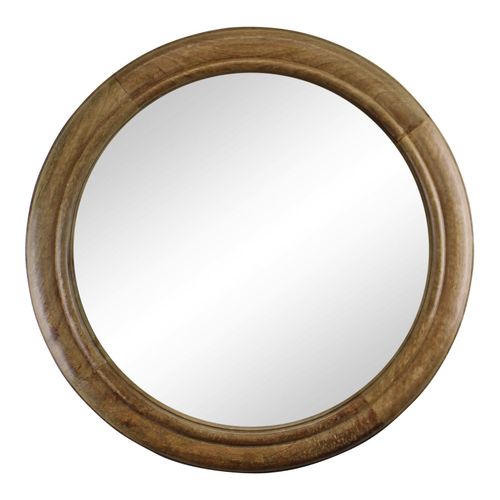 Mango Wood Circular Wall Mirror, 53cm - Mirror from Country Cottage