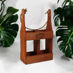 MSL 39CM WOODEN 2 BOTTLE WINE HOLDER - Wine Rack