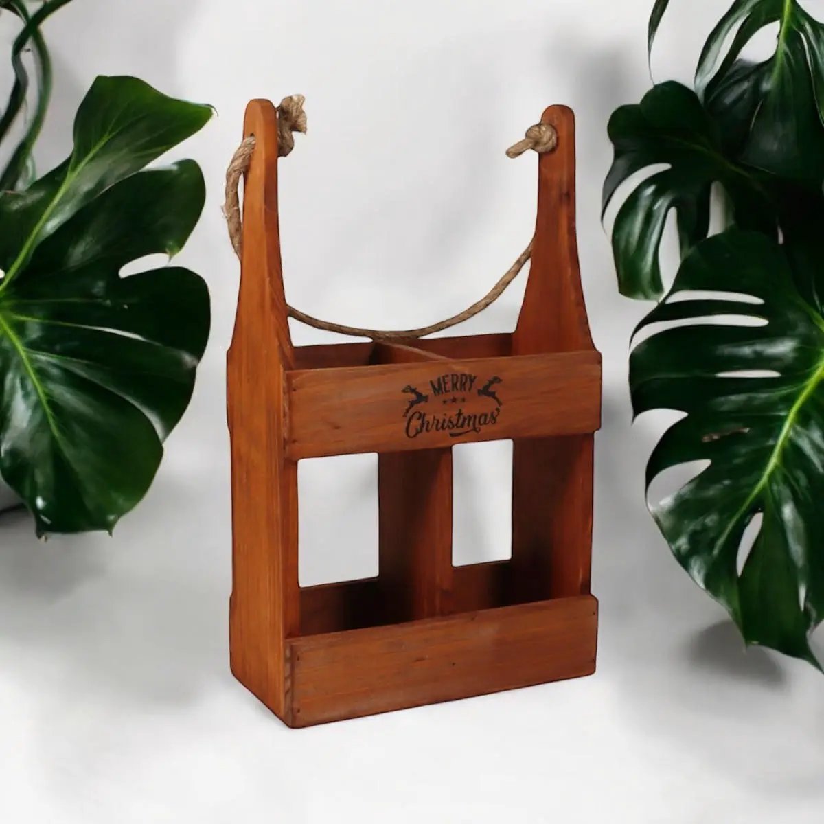 MSL 39CM WOODEN 2 BOTTLE WINE HOLDER - Wine Rack