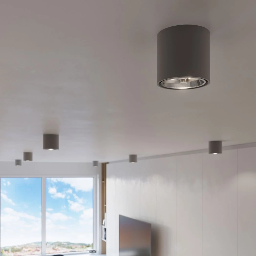 Tiube Aluminium Ceiling Light 12x12x11cm GU10 Modern Minimalist For Living Rooms by Sollux Lighting