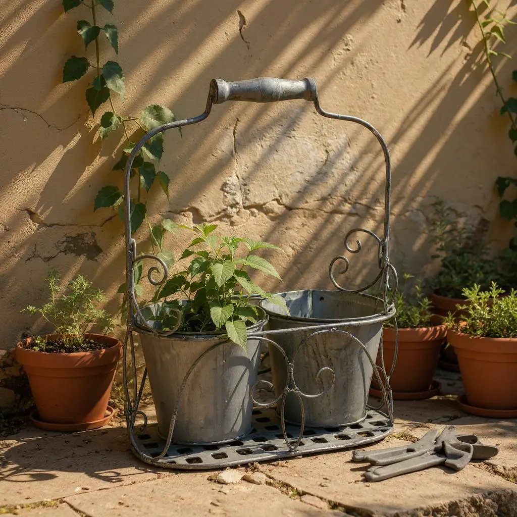 MSL WHITE 2 POT PLANTER - Planters