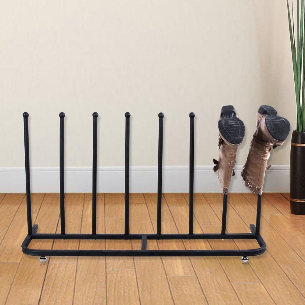 4 Pair Black Boot Shoe Welly Stand Storage Organizer - Shoe Storage from Direct Online Houseware