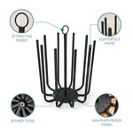 5 Pair Black Round Boot Shoe Rack Welly Holder Stand Storage Organizer by Direct Online Houseware