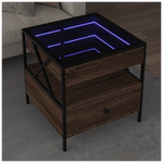 VidaXL Coffee Table 50x50x51 Cm Infinity LED Mirror RGB Living Room Accent For Modern Living Rooms by vidaXL