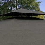 Outsunny 2.5m Square Cantilever Garden Parasol Umbrella with Cross Base, Grey by Outsunny