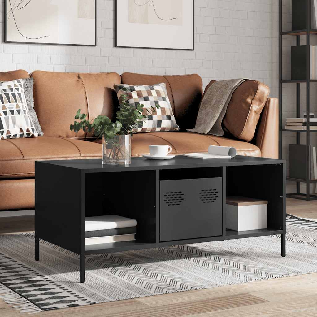 Premium Grade VidaXL Coffee Table 101.5x50x43.5 Cm Cold Rolled Steel For Living Room