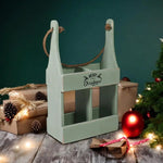 MSL 39CM RUSTIC GREEN 2 BOTTLE WINE HOLDER - Wine Rack