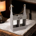 MSL 39CM RUSTIC GREY 2 BOTTLE WINE HOLDER - Wine Rack