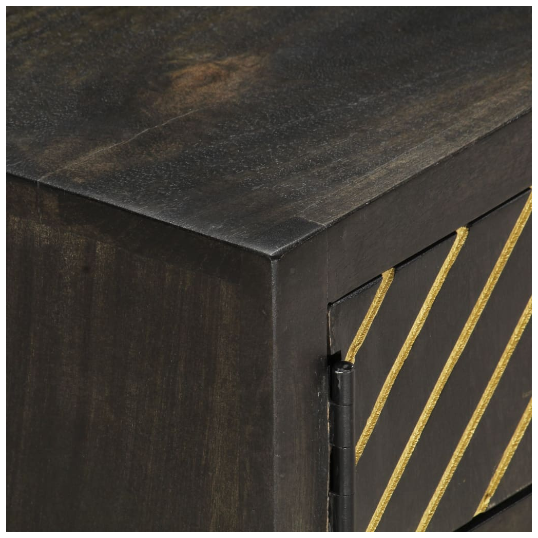 VidaXL Coffee Table 90x50x35 Black Gold Living