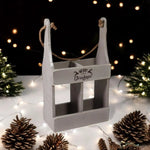 MSL 39CM RUSTIC GREY 2 BOTTLE WINE HOLDER - Wine Rack
