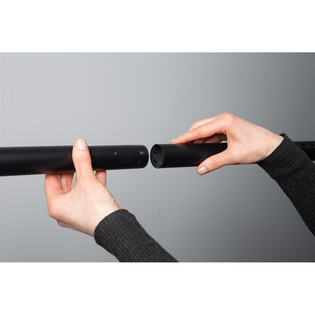 Double Black Telescopic Wardrobe Organiser Hanging Rail Clothes Rack Adjustable Storage Shelving - Direct Online Houseware - Home Symphony