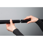 Double Black Telescopic Wardrobe Organiser Hanging Rail Clothes Rack Adjustable Storage Shelving by Direct Online Houseware