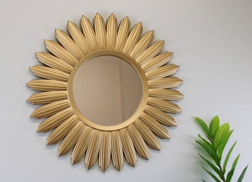 Large Gold Sunburst Mirror - Mirror from gekofaire