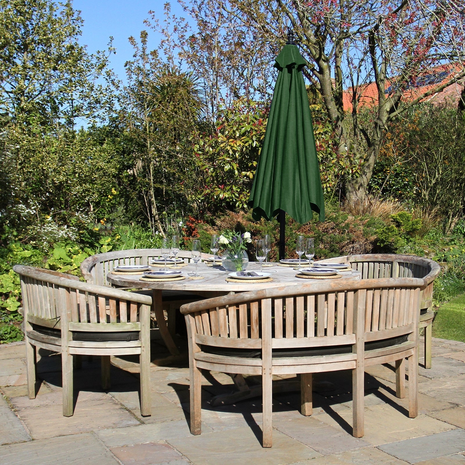 Premium Cantilever Parasol With Crank And Fan Base For Outdoor Gardens And Patios