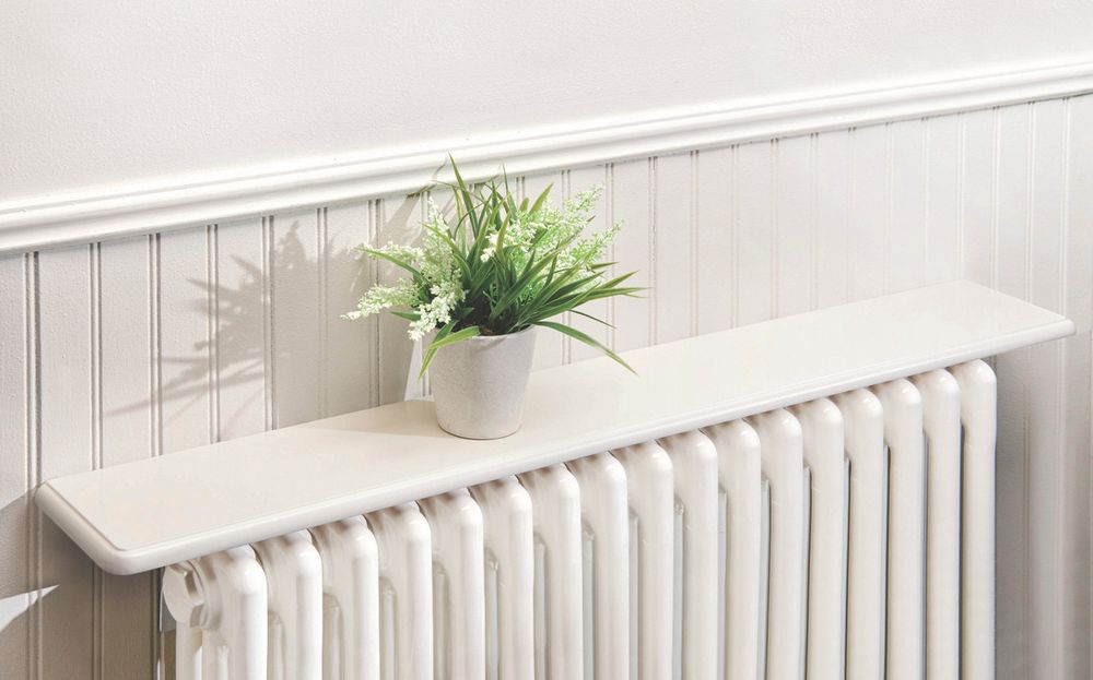 Radiator Shelf 115.5cm - White satin finish -  from Greenhurst