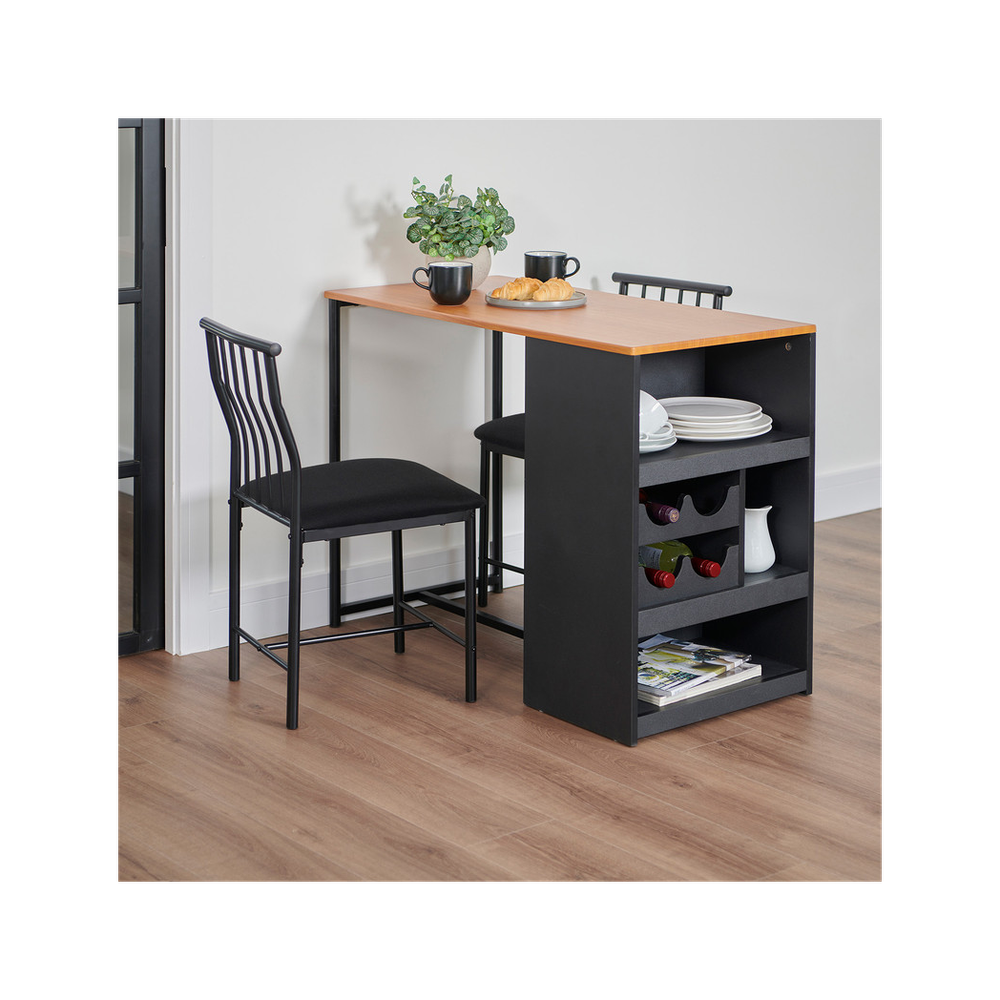 Compact Bistro Dining Set - Black - Dining Set from Greenhurst