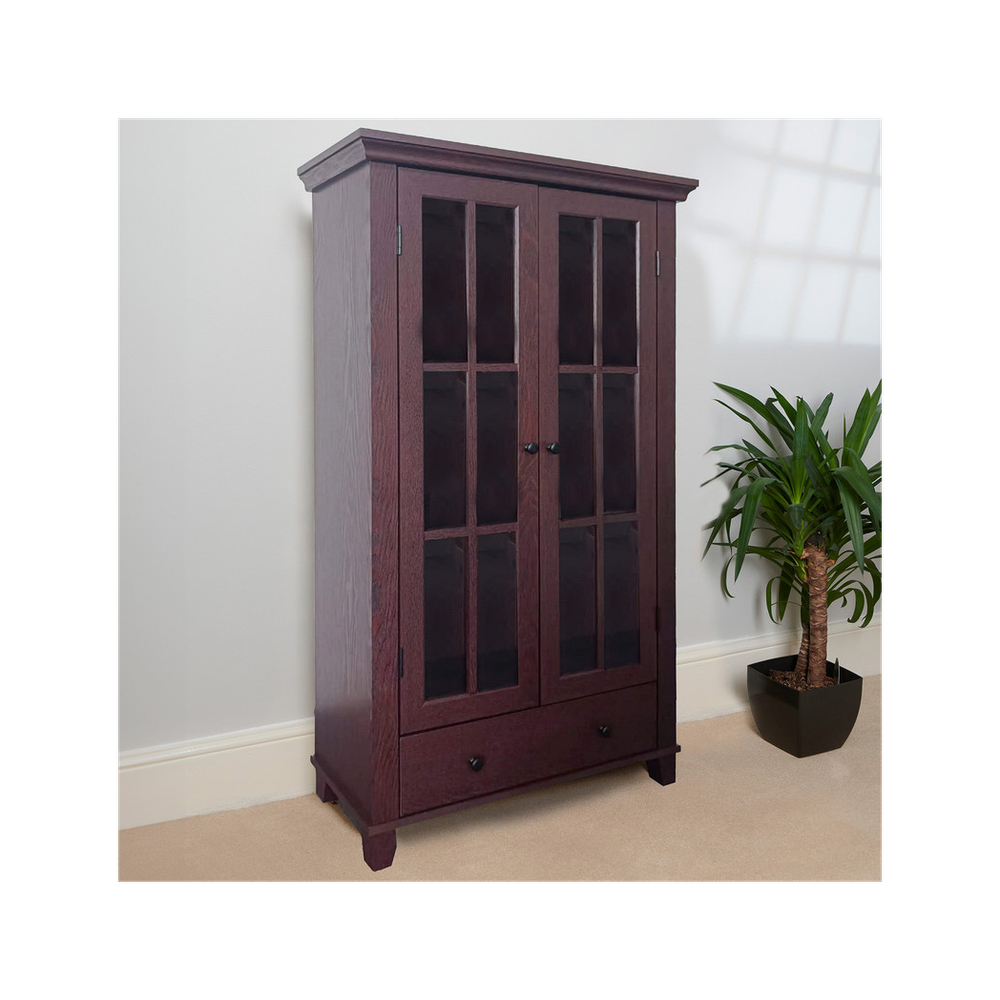Storage Display Cabinet Double Doors - Mahogany - Display Cabinet from Greenhurst