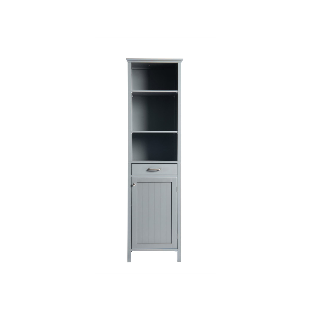 Tall Storage Cabinet - Grey  MDF & Timber - Display Cabinet from Greenhurst