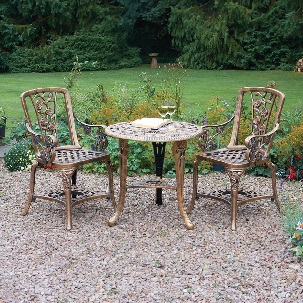 Rose Armchair Garden Patio Set - Bronze - Garden Set from Greenhurst