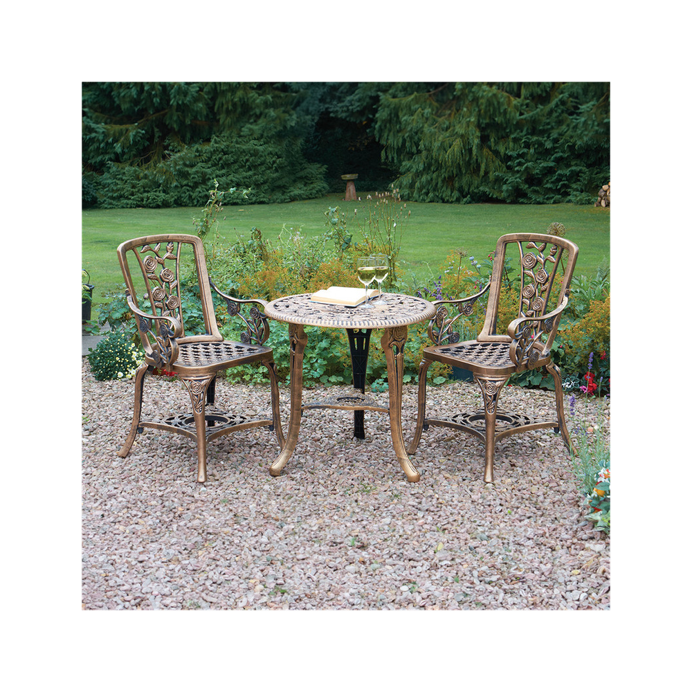 Rose Armchair Garden Patio Set - Bronze - Garden Set from Greenhurst