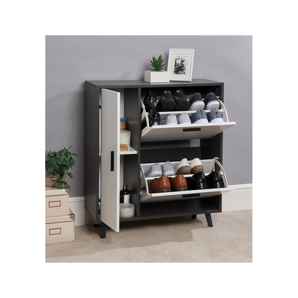 Shoe Storage Cabinet - MDF Grey - Shoe Storage from Greenhurst