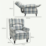 HOMCOM HOMCOM Recliner Chair for Living Room Wingback Chair with Padded Armrest - Recliner