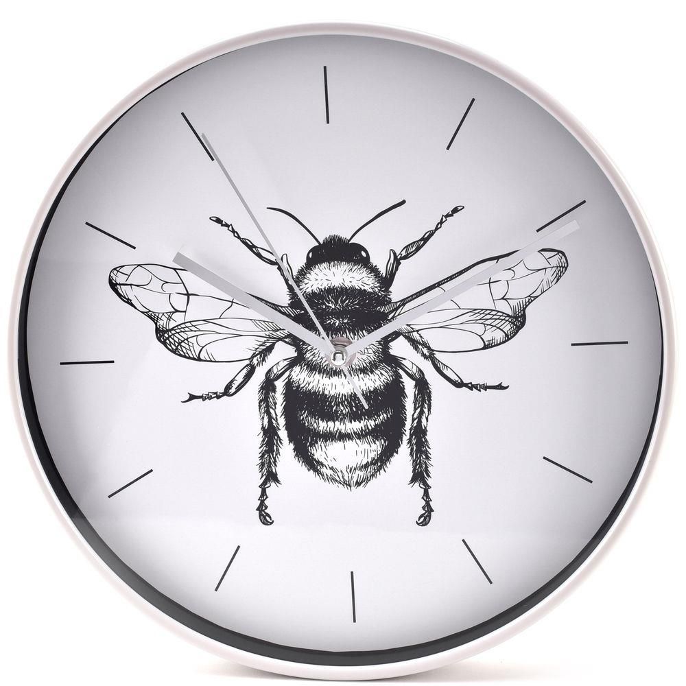 Hestia Bee Wall Clock Grey Case 30cm - Clock from Hestia