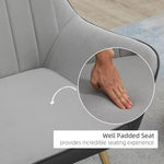 Accent Chairs Velvet Armchairs for Living Room and Bedroom Light Grey by HOMCOM