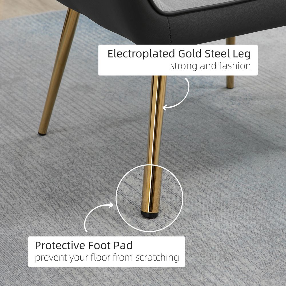 Accent Chairs Velvet Armchairs for Living Room and Bedroom Light Grey - Accent Chair from HOMCOM