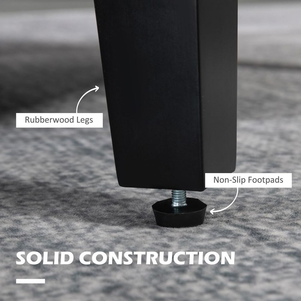 Modern Armchair Accent Chair with Rubber Wood Legs for Bedroom Light Grey - Accent Chair from HOMCOM