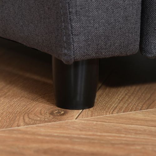 HOMCOM Kids Sofa with Footrest Linen Recliner Armchair Playroom Bedroom Grey - Armchair from HOMCOM