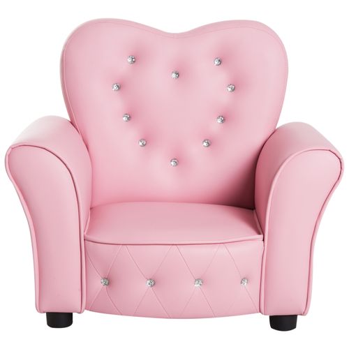 Kids Toddler Sofa Children Armchair Seating Chair Relax Girl Princess Pink - Armchair from HOMCOM