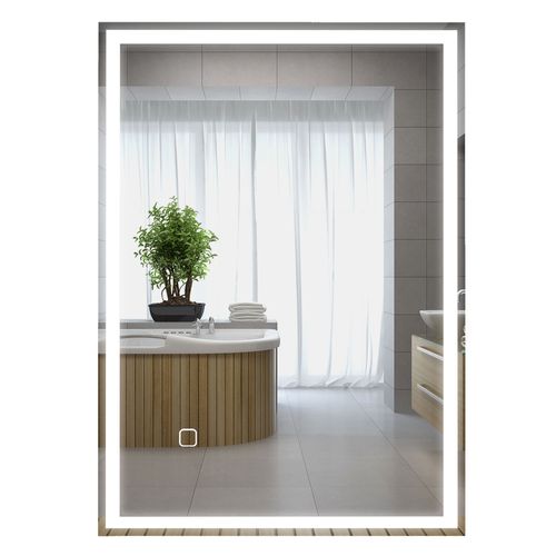 kleankin Illuminated Bathroom Mirror with LED Lights, 3 Colours, Defogging Film - Home Symphony