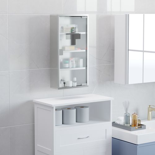 LED Illuminated Bathroom Infrared Sensor Mirror Dustproof 60x80x4CM HOMCOM - Home Symphony