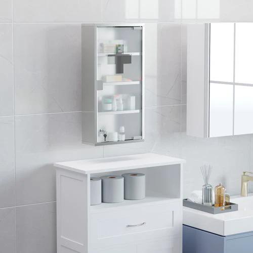LED Illuminated Bathroom Infrared Sensor Mirror Dustproof 60x80x4CM HOMCOM by HOMCOM