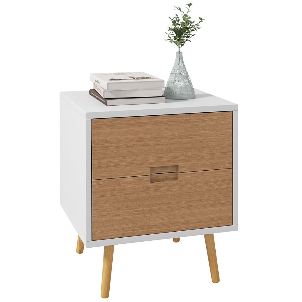 Bedside Table with 2 Drawers for Bedroom, Living Room - Bedside Table from HOMCOM