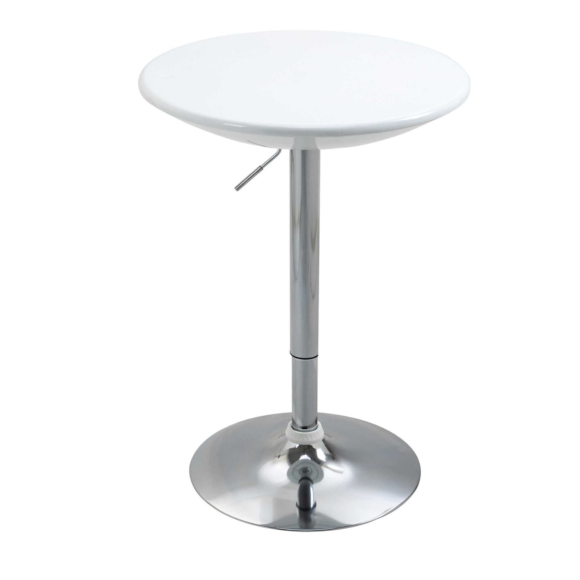 Painted Top Bistro Pub Table Adjustable Swivel Counter Home White - Bistro Sets from HOMCOM