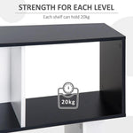 5-tier Bookcase Storage Display Shelving S Shape design Unit Divider Black by HOMCOM