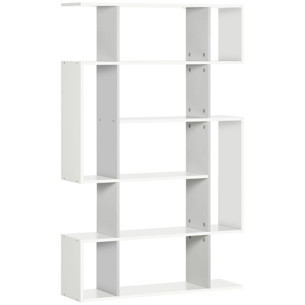 5-Tier Bookshelf, Modern Bookcase with 13 Open Shelves, White - Bookcase from HOMCOM