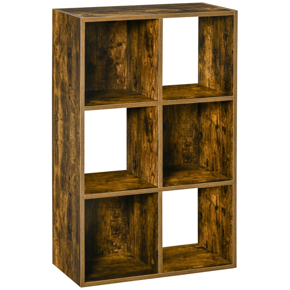 Industrial Style Storage Shelf, Bookcase, Bookshelf, Rustic Brown - Bookcase from HOMCOM