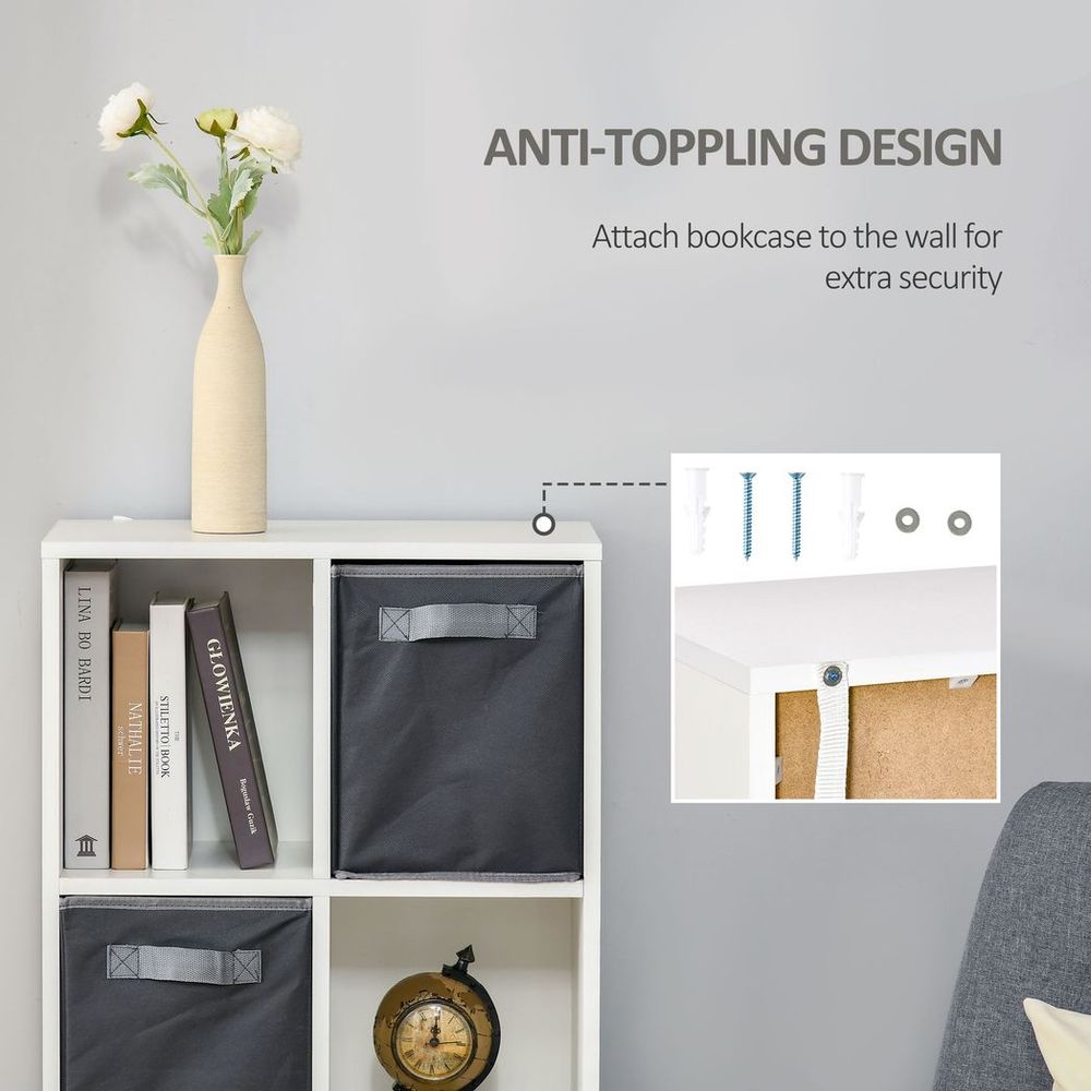 Modern Bookcase Tall Bookcase with Storage Shelves Drawer for Study - Bookcase from HOMCOM