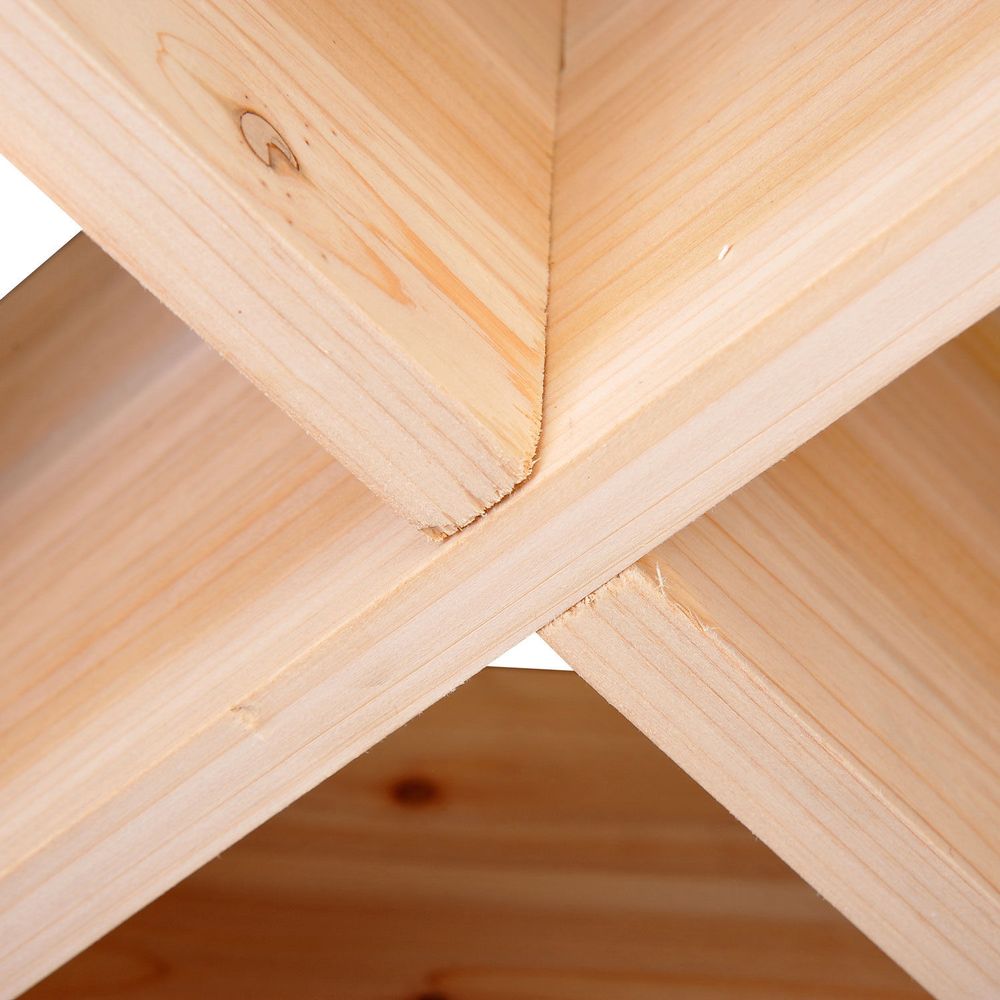 Natural Wine Rack 4 Sections Homcom - Bookcase from HOMCOM