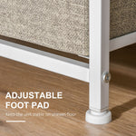 3-Tier Homcom Linen Drawer Cabinet Organizer Adjustable White, Oak and Light Grey - Chest of Drawers from HOMCOM