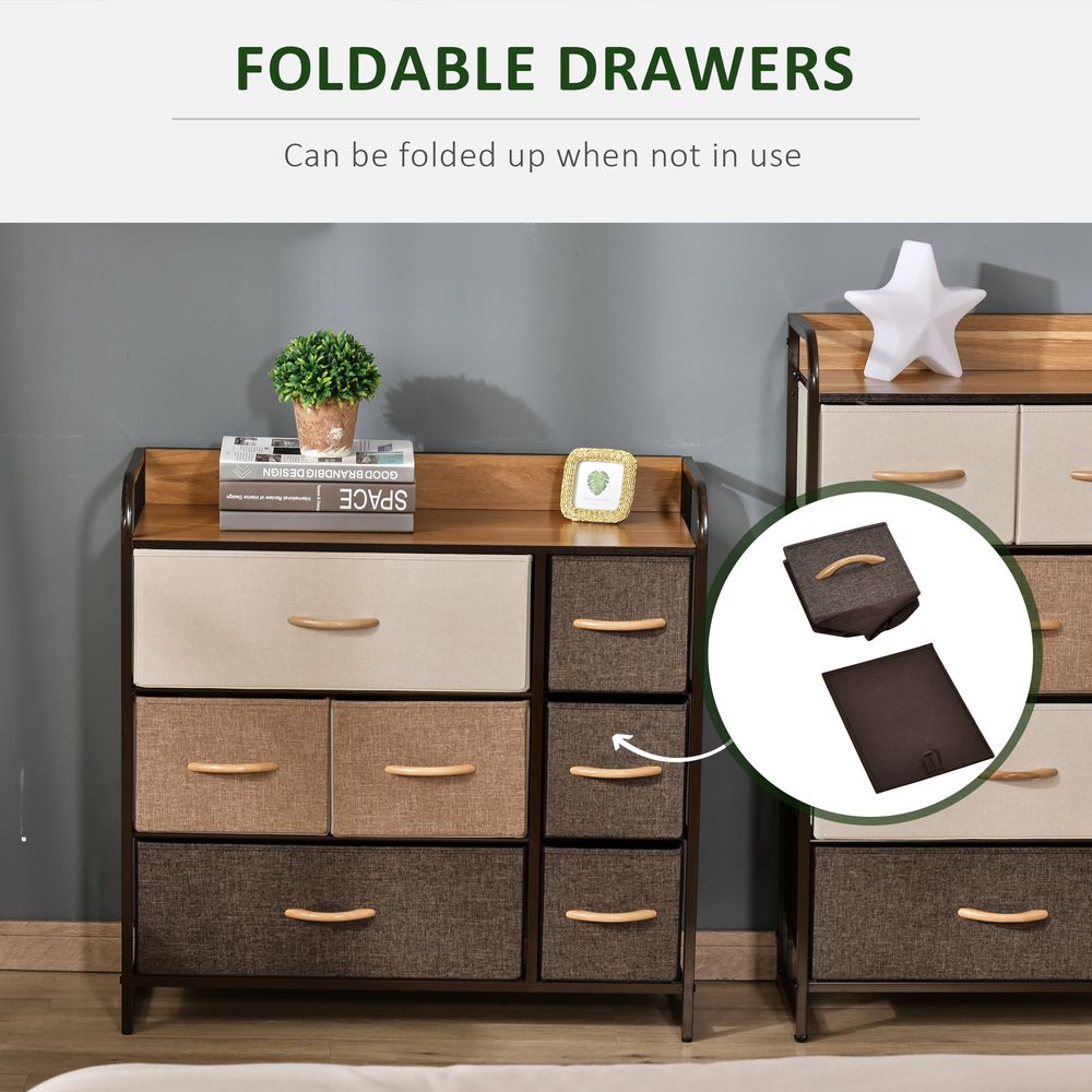 7-Drawer Dresser, Fabric Chest of Drawers, Storage Organizer - Chest of Drawers from HOMCOM