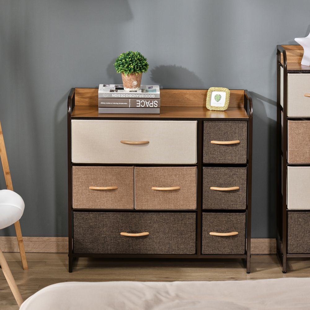 7-Drawer Dresser, Fabric Chest of Drawers, Storage Organizer - Chest of Drawers from HOMCOM