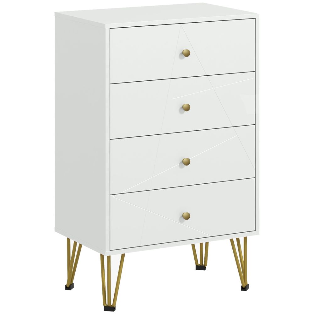 Chest of Drawers, 4 Drawers Dresser Storage Organiser for Bedroom - Chest of Drawers from HOMCOM